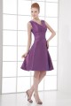A-Line V-Neck Sleeveless Knee-Length Bows Short Bridesmaid Dresses 02010551