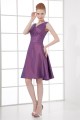 A-Line V-Neck Sleeveless Knee-Length Bows Short Bridesmaid Dresses 02010551