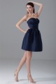 A-Line Satin Pleats Short/Mini Sleeveless Bridesmaid Dresses 02010552