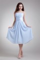 Wonderful Pleats A-Line Chiffon Short Bridesmaid Dresses 02010553