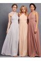 Halter Chiffon Floor-Length Long Bridesmaid Dresses 3010002