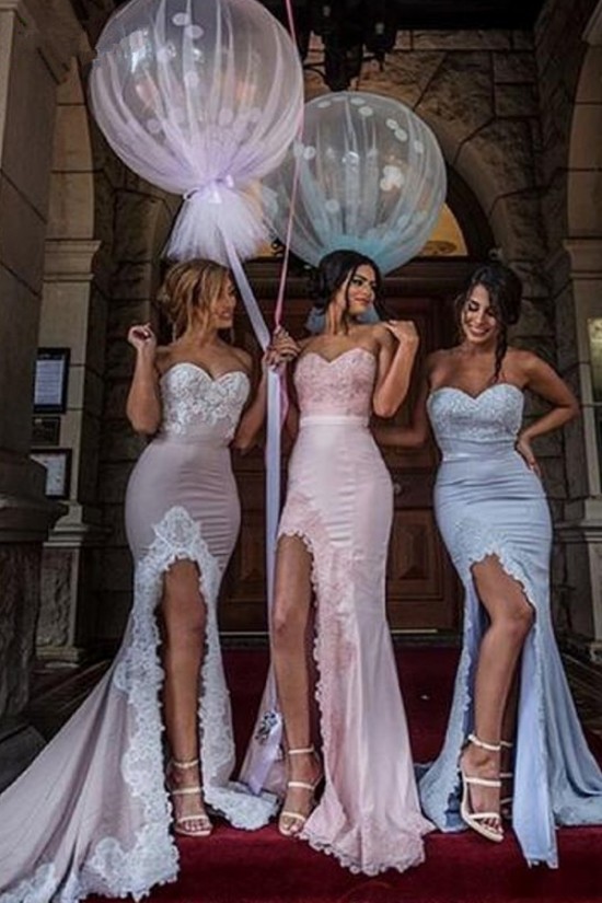 Mermaid Sweetheart Lace Long Bridesmaid Dresses 3010004 Mermaid Sweetheart Lace Long Bridesmaid Dresses 3010004
