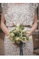 Sheath Sleeveless Sequins Long Bridesmaid Dresses 3010008