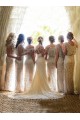 Sheath Sleeveless Sequins Long Bridesmaid Dresses 3010008
