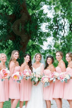 Short Pink Chiffon Country Bridesmaid Dresses 3010017