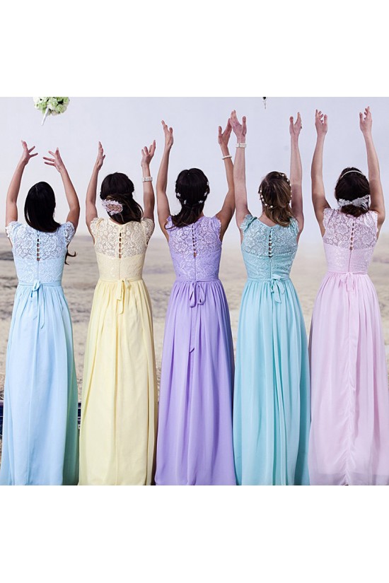 Cap-Sleeves Lace Long Bridesmaid Dresses 3010020 Cap-Sleeves Lace Long Bridesmaid Dresses 3010020