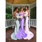 Trumpet/Mermaid Spaghetti Straps Long Bridesmaid Dresses 3010023