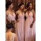 Long Pink Beaded Wedding Party Dresses Bridesmaid Dresses 3010024