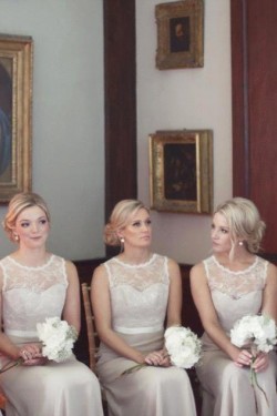 Lace Chiffon Long Wedding Party Dresses Bridesmaid Dresses 3010025