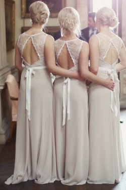 Lace Chiffon Long Wedding Party Dresses Bridesmaid Dresses 3010025
