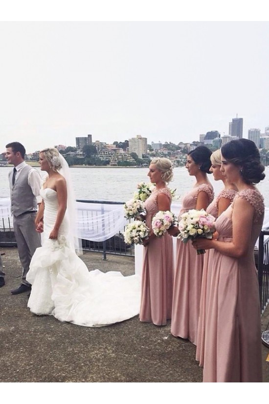 Long Pink Floor-Length Chiffon Wedding Party Dresses Bridesmaid Dresses 3010029 Long Pink Floor-Length Chiffon Wedding Party Dresses Bridesmaid Dresses 3010029