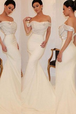 Long Off-the-Shoulder Sequins Wedding Party Dresses Bridesmaid Dresses 3010032