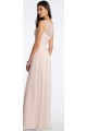 Lace Illusion Neckline Long Pink Floor-Length Chiffon Lace Wedding Party Dresses Bridesmaid Dresses 3010039 Lace Illusion Neckline Long Pink Floor-Length Chiffon Lace Wedding Party Dresses Bridesmaid Dresses 3010039