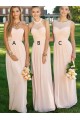 Lace Illusion Neckline Long Pink Floor-Length Chiffon Lace Wedding Party Dresses Bridesmaid Dresses 3010039 Lace Illusion Neckline Long Pink Floor-Length Chiffon Lace Wedding Party Dresses Bridesmaid Dresses 3010039