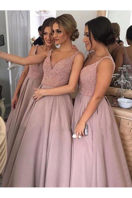 A-Line Straps Sleeveless Wedding Party Dresses Bridesmaid Dresses 3010045