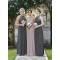 Column Halter Chiffon Lace Floor-Length Wedding Party Dresses Bridesmaid Dresses 3010049