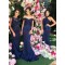 Trumpet/Mermaid Long Blue Lace Wedding Party Dresses Bridesmaid Dresses 3010051