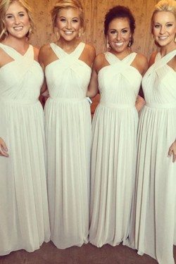 Long Chiffon Floor-Length Wedding Party Dresses Bridesmaid Dresses 3010057