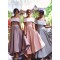 A-Line Off-the-Shoulder High Low Wedding Party Dresses Bridesmaid Dresses 3010058