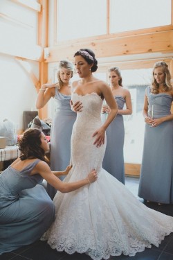 Sheath One-Shoulder Long Chiffon Wedding Party Dresses Bridesmaid Dresses 3010059