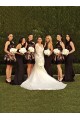 A-Line Halter Short Black Lace Knee-Length Wedding Party Dresses Bridesmaid Dresses 3010062