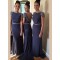 Cap-Sleeves Beaded Long Wedding Party Dresses Bridesmaid Dresses 3010064
