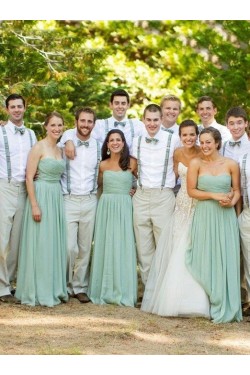 Long Sweetheart Chiffon Wedding Party Dresses Bridesmaid Dresses 3010069