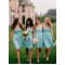 Empire Short Blue Chiffon Wedding Party Dresses Bridesmaid Dresses 3010076