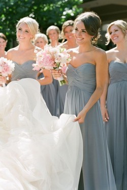 Sweetheart Chiffon Floor-Length Wedding Party Dresses Bridesmaid Dresses 3010078