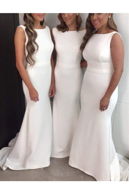 Trumpet/Mermaid Sleeveless Long Wedding Party Dresses Bridesmaid Dresses 3010082