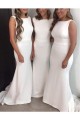 Trumpet/Mermaid Sleeveless Long Wedding Party Dresses Bridesmaid Dresses 3010082