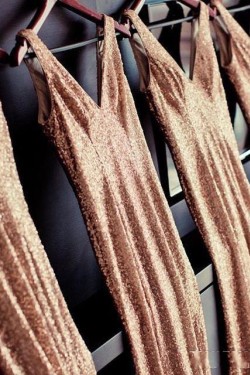 Trumpet/Mermaid V-Neck Straps Sequins Gold Long Wedding Party Dresses Bridesmaid Dresses 3010084