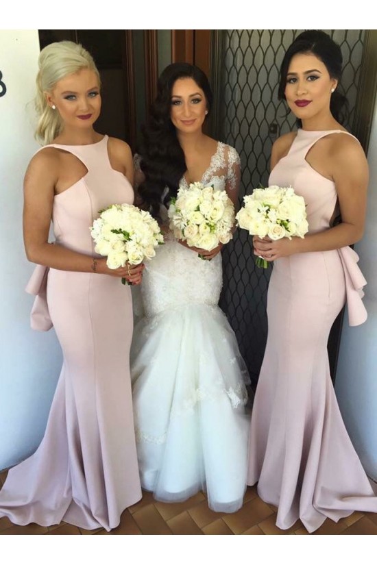 Trumpet/Mermaid Long Backless Wedding Party Dresses Bridesmaid Dresses 3010085 Trumpet/Mermaid Long Backless Wedding Party Dresses Bridesmaid Dresses 3010085