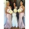 Trumpet/Mermaid Long Backless Wedding Party Dresses Bridesmaid Dresses 3010085
