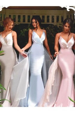 Trumpet/Mermaid Long Wedding Party Dresses Bridesmaid Dresses 3010088