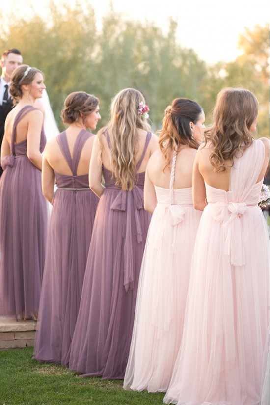 Empire Sweetheart Tulle Long Wedding Party Dresses Bridesmaid Dresses 3010091