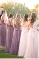 Empire Sweetheart Tulle Long Wedding Party Dresses Bridesmaid Dresses 3010091