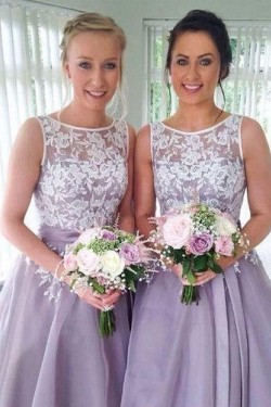 A-Line Short Lace Wedding Party Dresses Bridesmaid Dresses 3010094