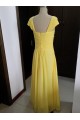 Cap-Sleeves Long Yellow Chiffon Wedding Party Dresses Bridesmaid Dresses 3010095 Cap-Sleeves Long Yellow Chiffon Wedding Party Dresses Bridesmaid Dresses 3010095