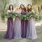Long Purple Tulle Wedding Party Dresses Bridesmaid Dresses 3010096