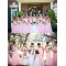 Long Pink Sweetheart Chiffon Wedding Party Dresses Bridesmaid Dresses 3010097