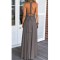 Grey V-Neck Chiffon Long Wedding Guest Dresses Bridesmaid Dresses 3010107