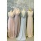Spaghetti Straps V-Neck Floor-Length Chiffon Wedding Guest Dresses Bridesmaid Dresses 3010111