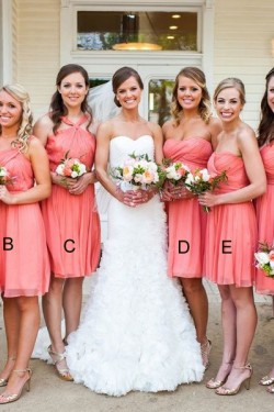 Short Chiffon Wedding Guest Dresses Bridesmaid Dresses 3010122