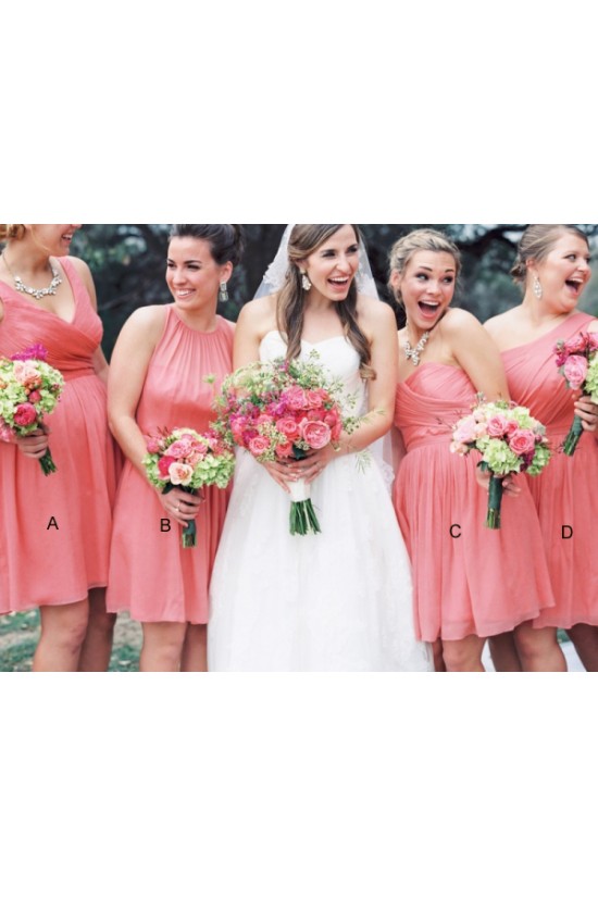 Short Chiffon Wedding Guest Dresses Bridesmaid Dresses 3010124
