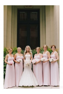 Spaghetti Straps Long Chiffon Wedding Guest Dresses Bridesmaid Dresses 3010131