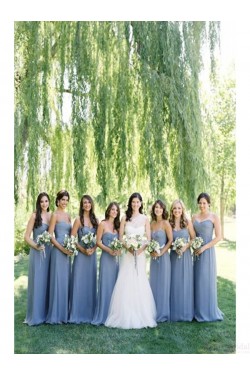 Long Sweetheart Chiffon Wedding Guest Dresses Bridesmaid Dresses 3010133