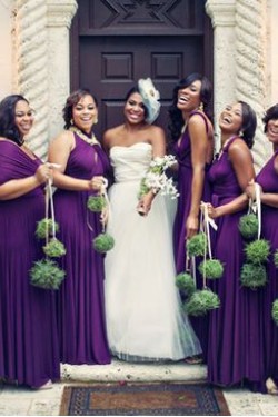 Purple Long Chiffon Wedding Guest Dresses Bridesmaid Dresses 3010137