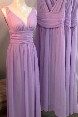 Straps Sleeveless Long Chiffon Wedding Guest Dresses Bridesmaid Dresses 3010141