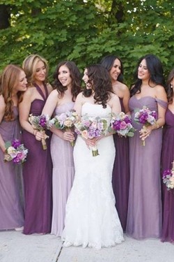 Empire Long Purple Wedding Guest Dresses Bridesmaid Dresses 3010142